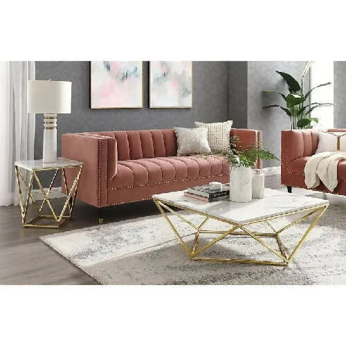 2pieces Geometric Coffee Table Set