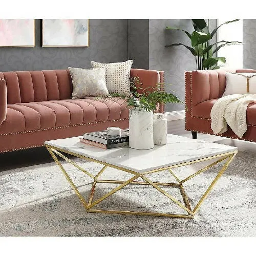 2pieces Geometric Coffee Table Set