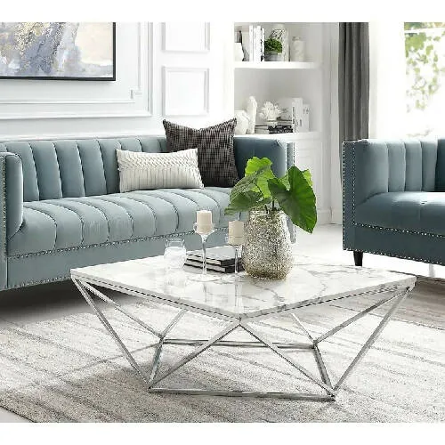 2pieces Geometric Coffee Table Set