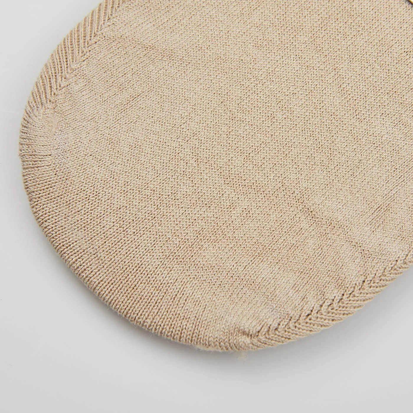 Beige Cotton Blend Invisible Socks