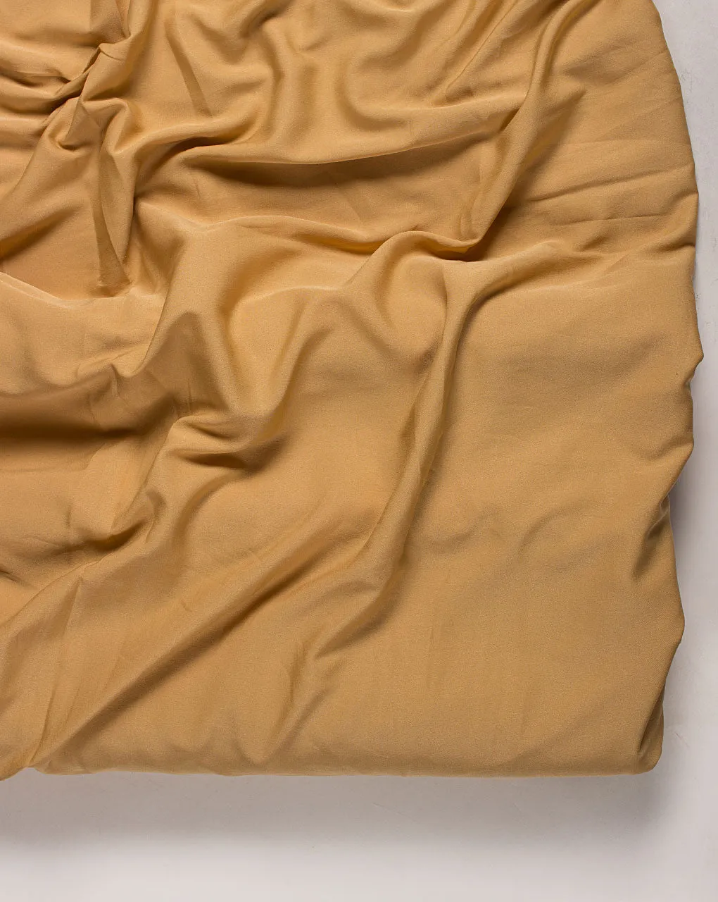 Beige Plain Crepe Fabric