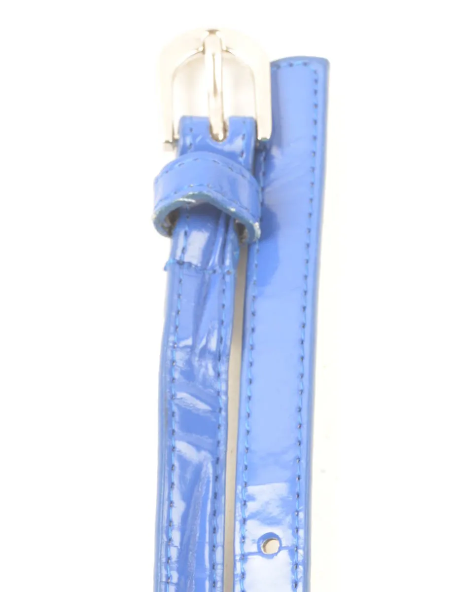 Blue Skinny Belt - L