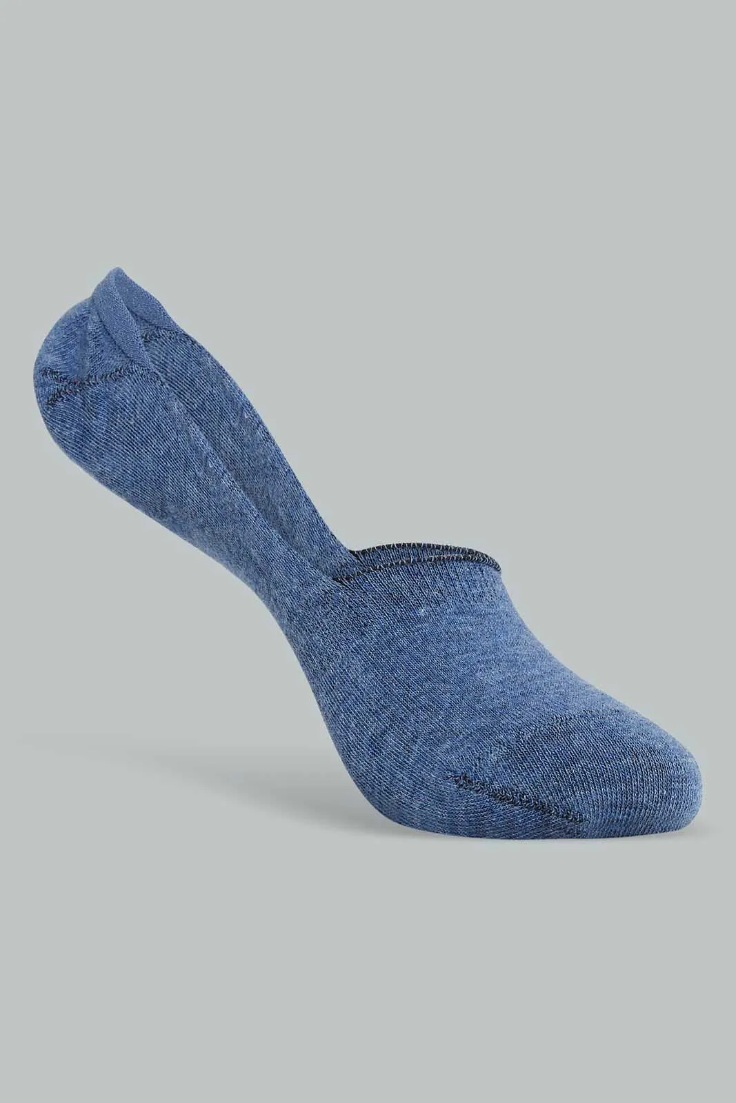 Boys Senior Navy And Grey Invisible Socks (2 Pairs)