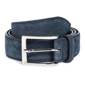 Bright Blue Suede Belt