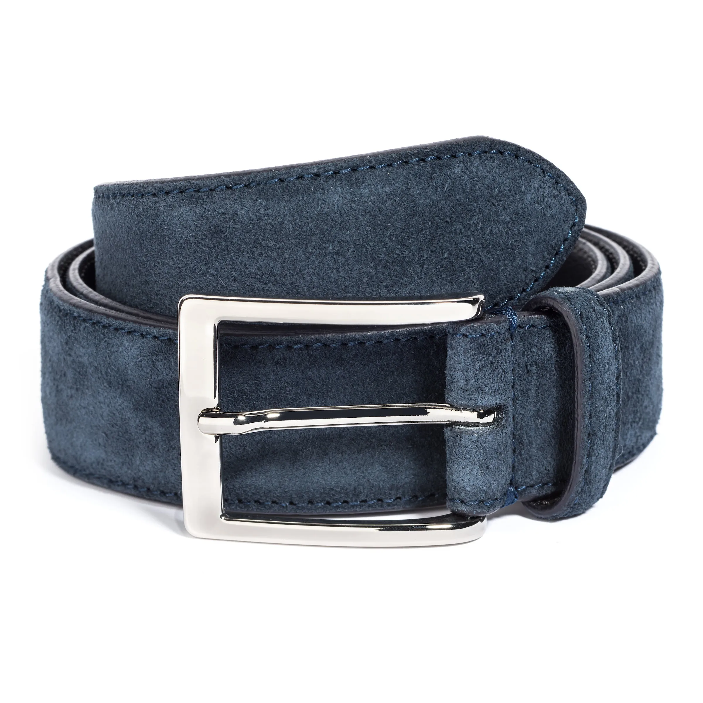 Bright Blue Suede Belt