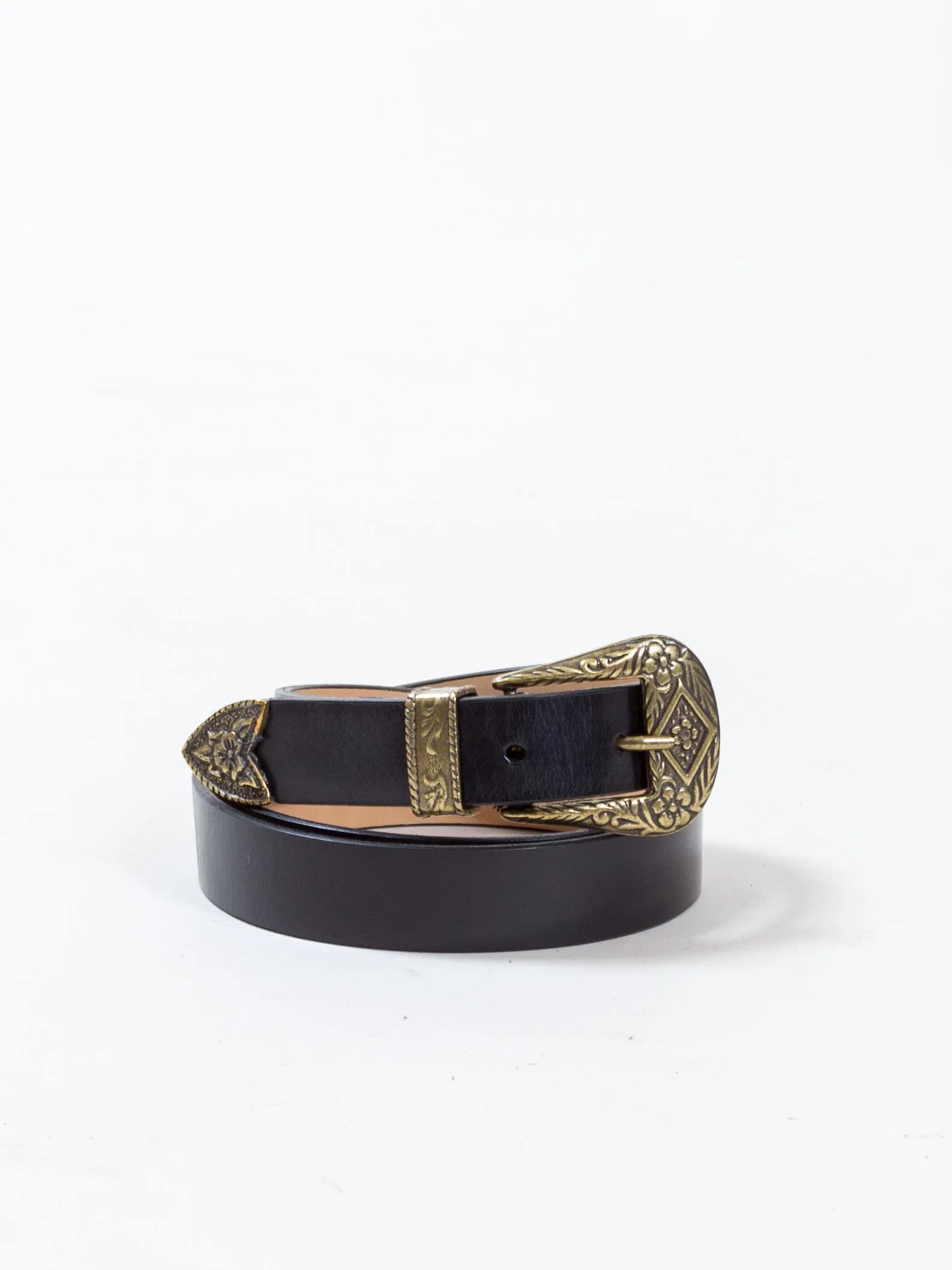 Bright Shoemakers, Western Belt, Black/ Brass