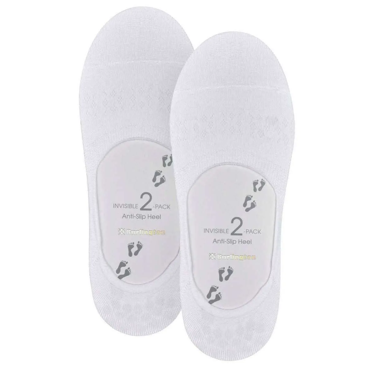 Burlington Everyday Invisible 2 Pack Socks - White