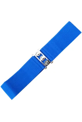 Elastic Waist Belt in Royal Blue by Banned Apparel