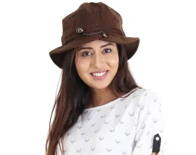 FabSeasons Simple Dark Brown Fancy Cloche