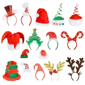 Festive Christmas Hats and Headbands Assorted Designs