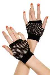 Fingerless Diamond Net Gloves