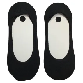 Flat Socks With Non-Slip Plain Black