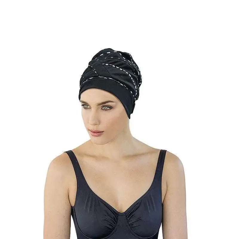 Glamorous Swim Turban Women's Swim Hat With Velcro Fastener