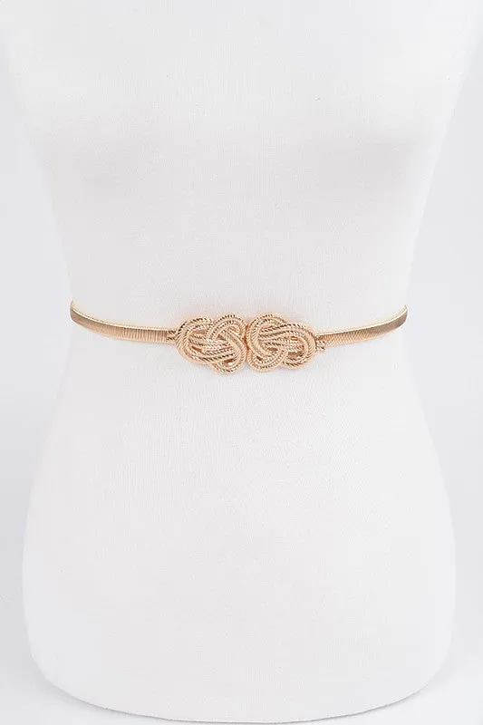 Gold Infinity Knot Stretch Belt