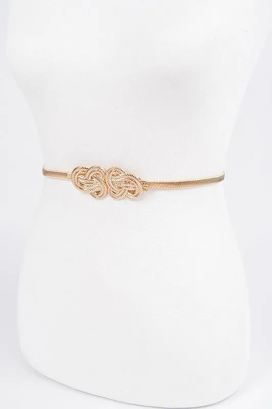 Gold Infinity Knot Stretch Belt