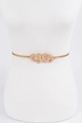 Gold Infinity Knot Stretch Belt