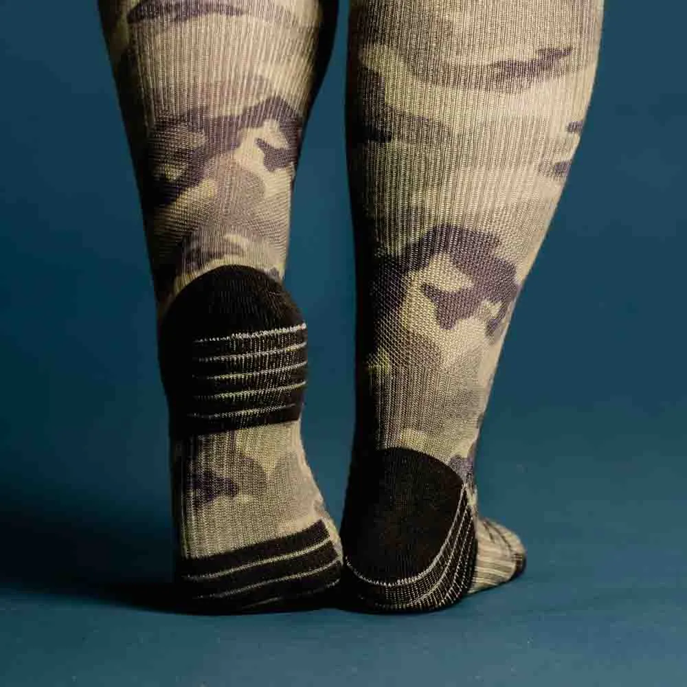 Green Camo Diabetic Compression Socks