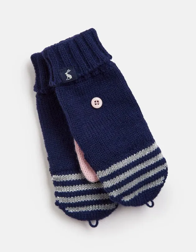 Joules Ailsa Navy Stripe Converter Gloves