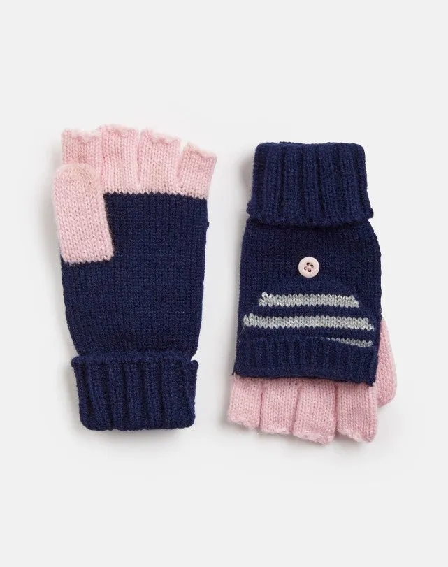 Joules Ailsa Navy Stripe Converter Gloves