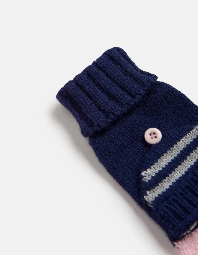 Joules Ailsa Navy Stripe Converter Gloves