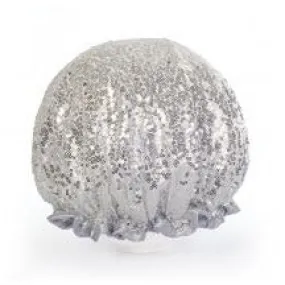 Luxury Sequin Shower Caps - Silver