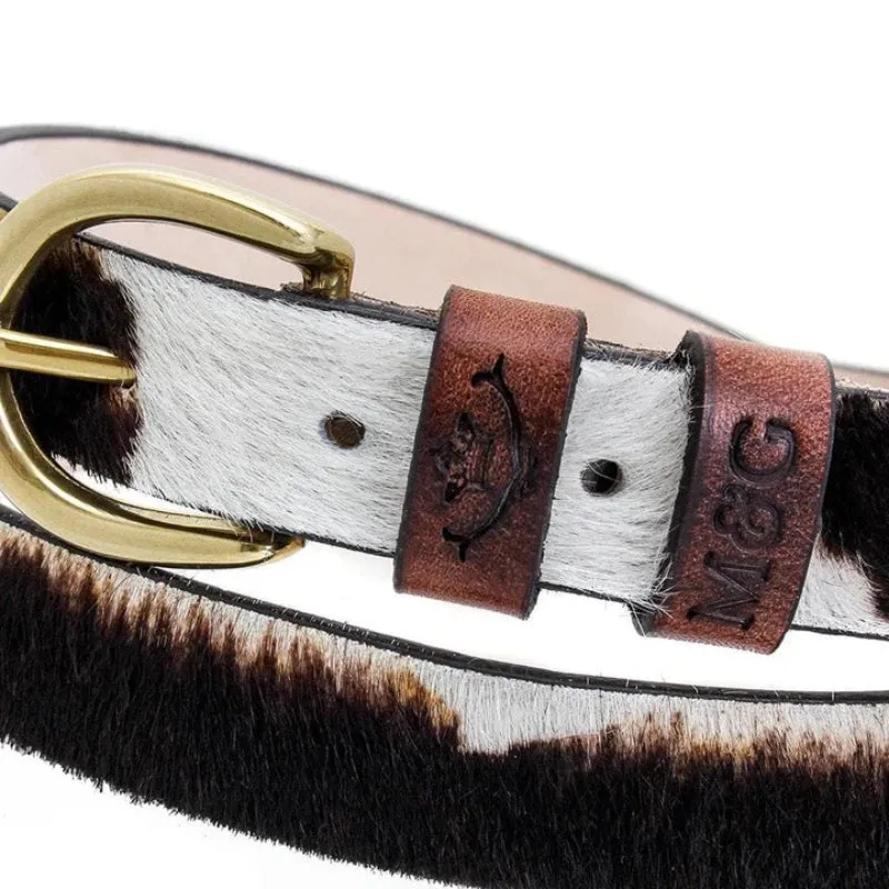 MacKenzie & George Ledbury Skinny Belt - Brown/White