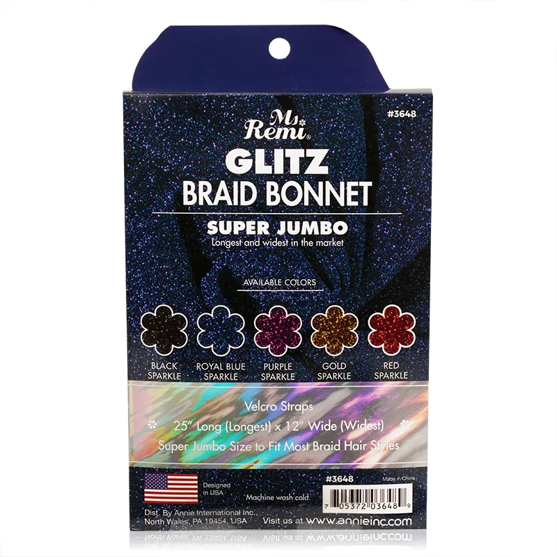 Ms. Remi Glitz Braid Bonnet Jumbo - XL Assorted Colors