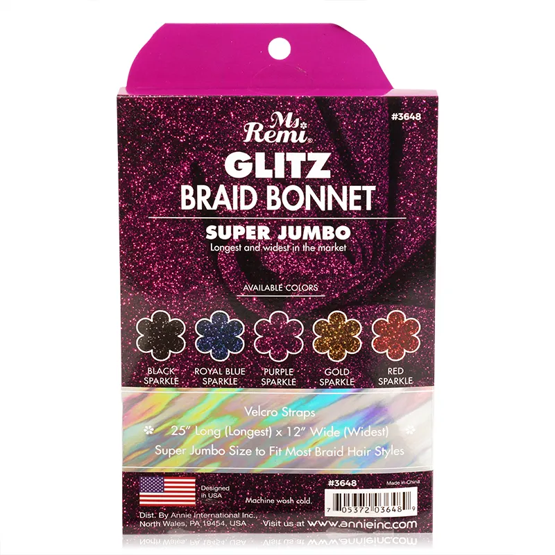 Ms. Remi Glitz Braid Bonnet Jumbo - XL Assorted Colors