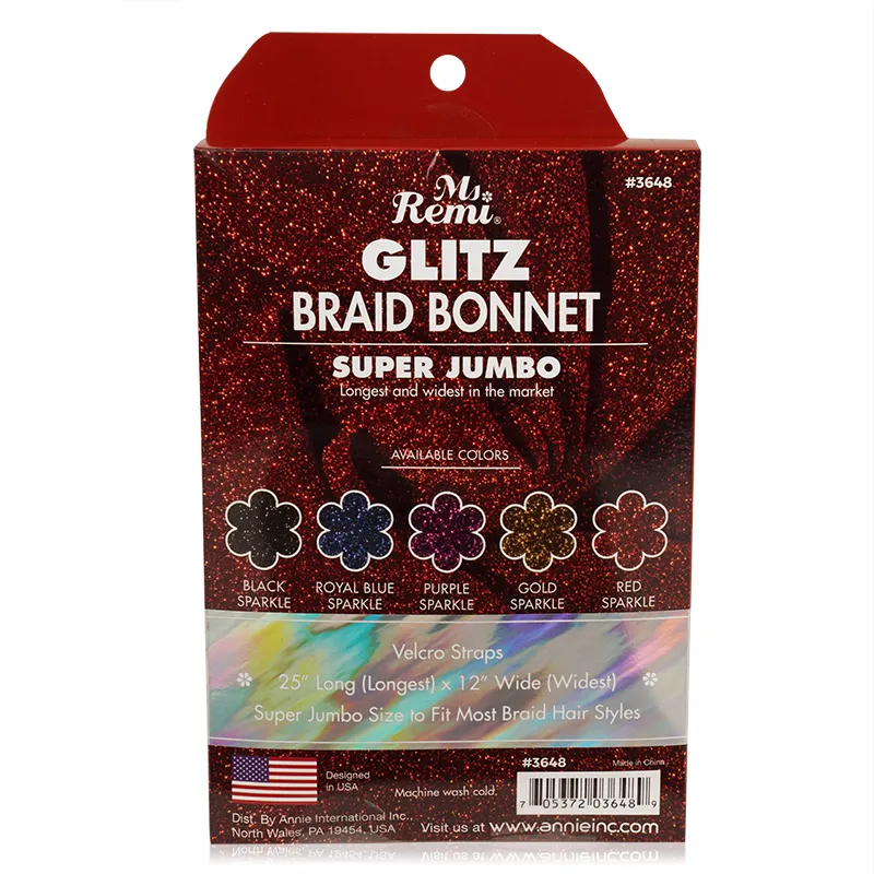 Ms. Remi Glitz Braid Bonnet Jumbo - XL Assorted Colors