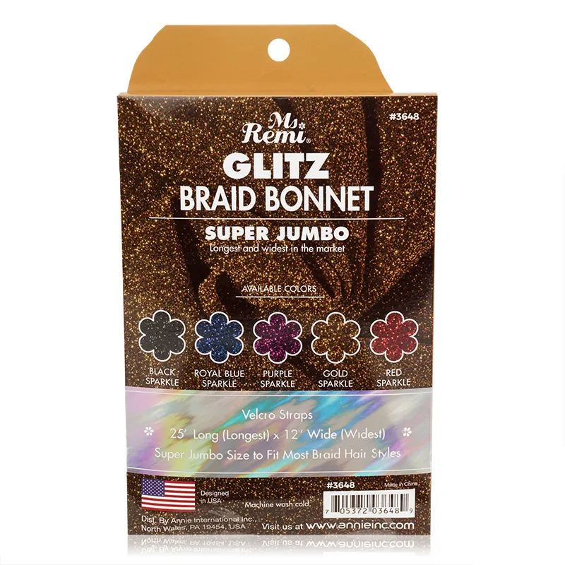 Ms. Remi Glitz Braid Bonnet Jumbo - XL Assorted Colors