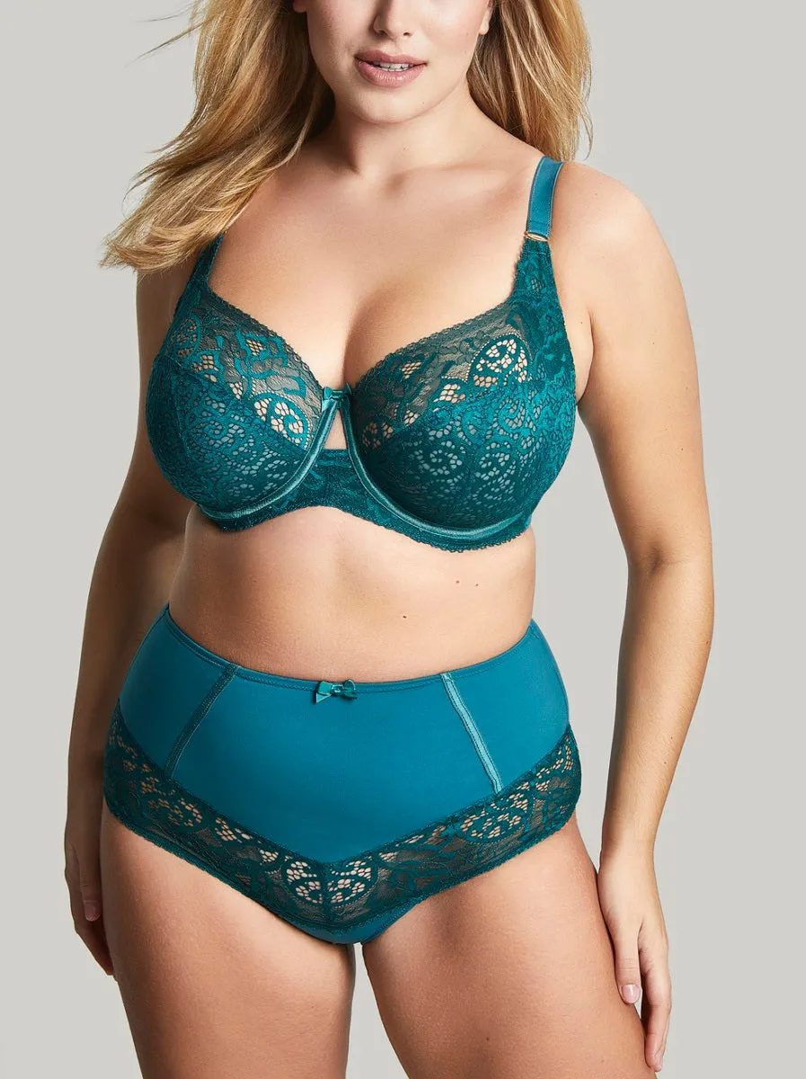 Panache Sculptresse Estel Emerald Green High Waist Brief Panty 9684