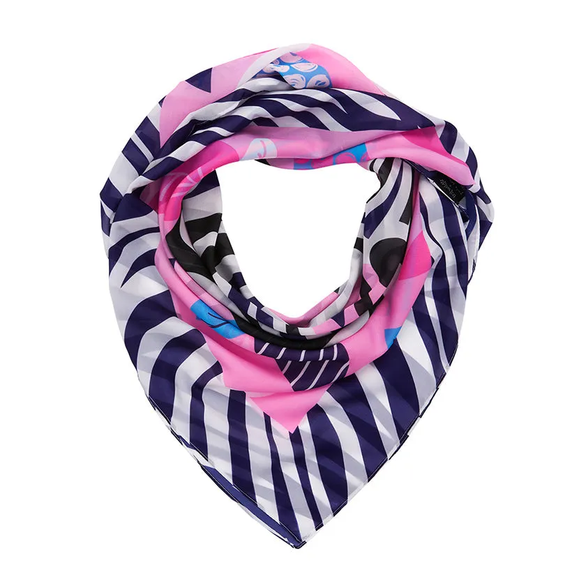 Pete Cromer The Zealous Zebra Square Scarf by Erstwilder