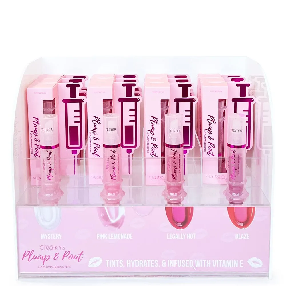 Plump & Pout Lip Plumping Boosters Gloss Display 48PCS Set   Free Testers (1 unit)