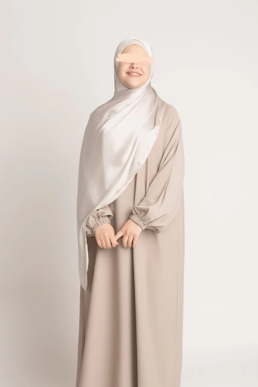 Satin Crinkle Hijab - Moonstone