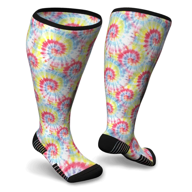 Tie Dye Diabetic Compression Socks