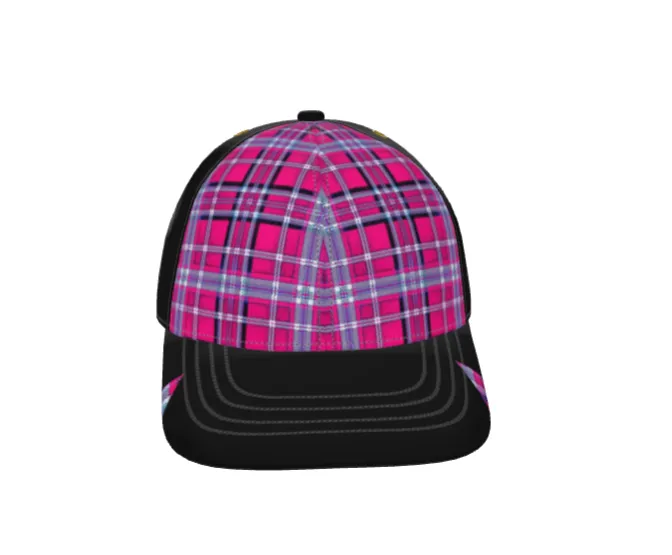 TRP Twisted Patterns 06: Digital Plaid 01-04A Ladies Designer Baseball Cap