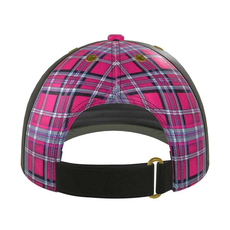 TRP Twisted Patterns 06: Digital Plaid 01-04A Ladies Designer Baseball Cap