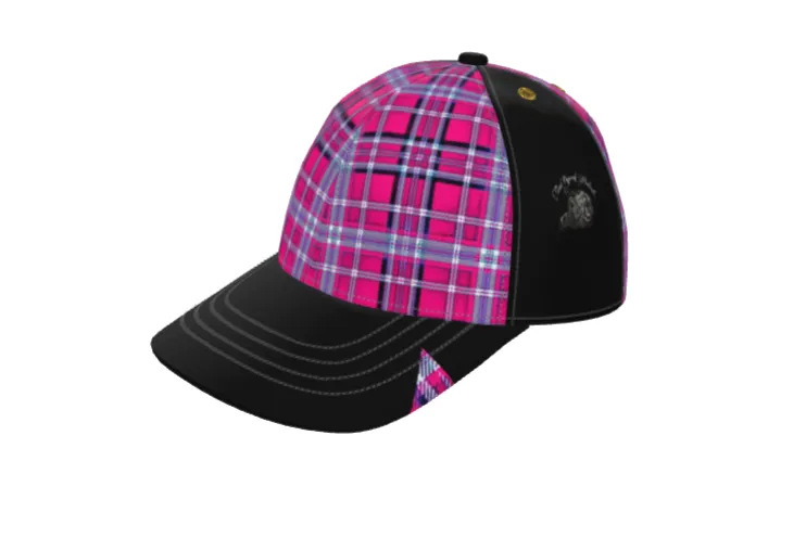 TRP Twisted Patterns 06: Digital Plaid 01-04A Ladies Designer Baseball Cap