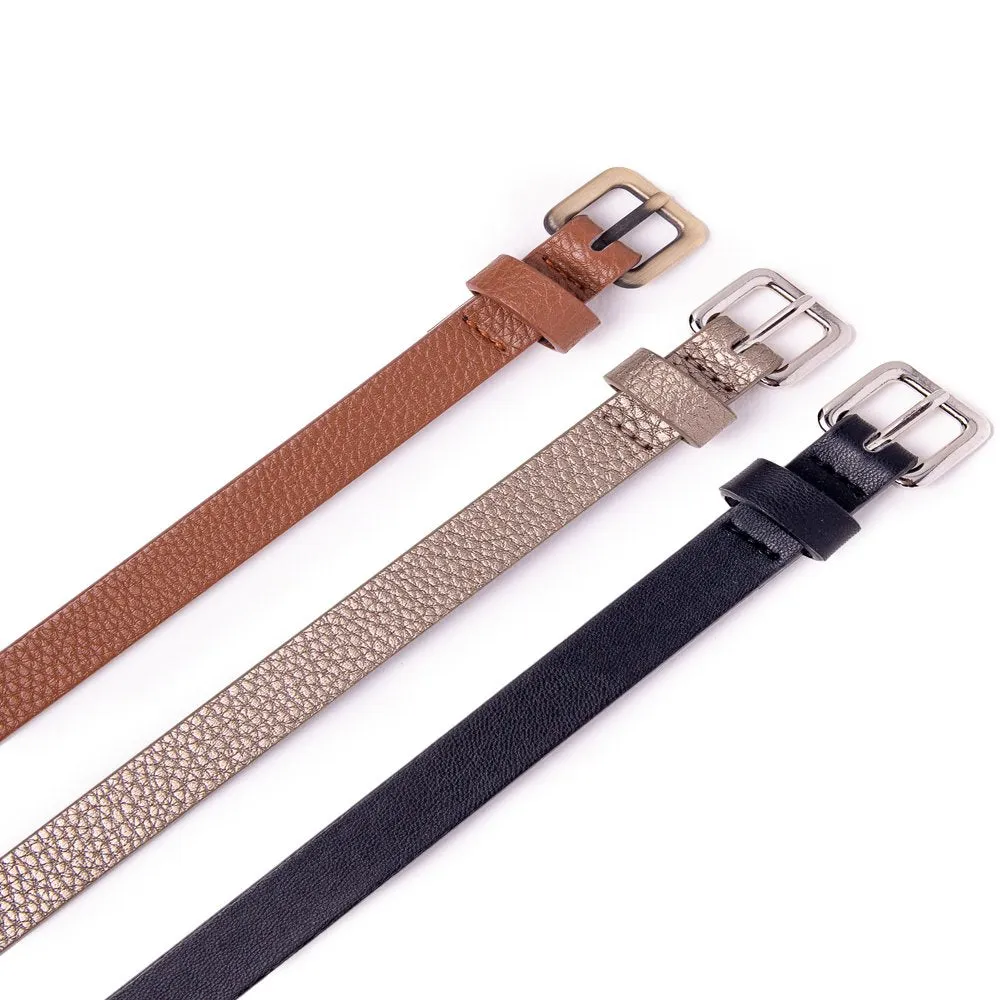 Women's 3 for 1 Skinny Belts